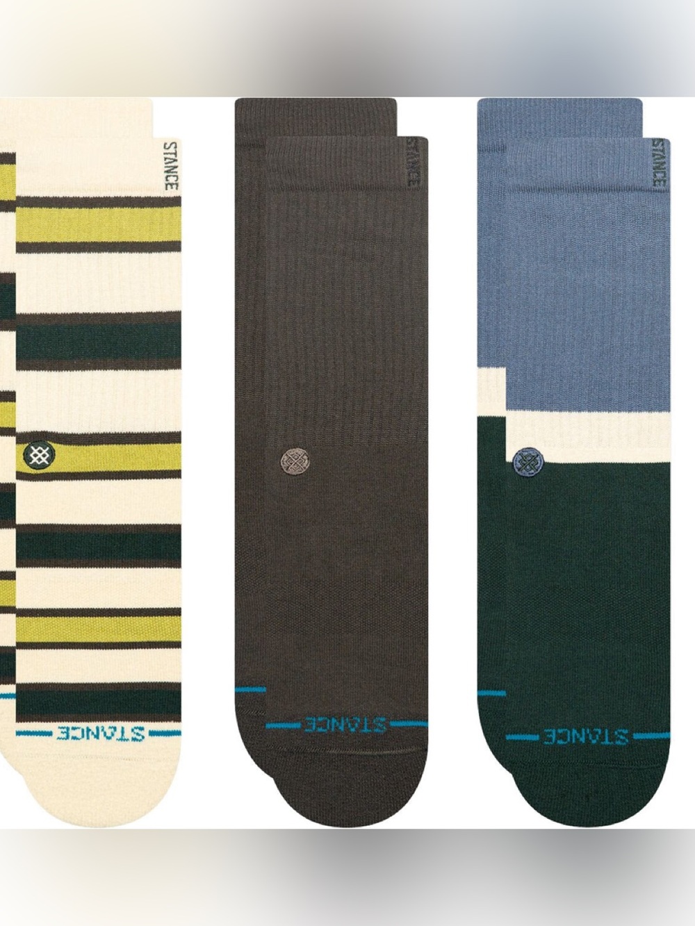 STANCE unisex The Devon Crew 3 Pack Socks